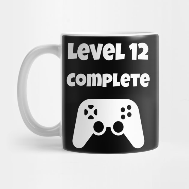 Level 12 Completed Video Gamer 12th Birthday Gift by fromherotozero